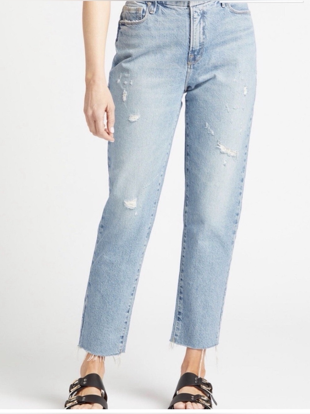 NWT Good American The Weekender distressed jeans (14/32”)